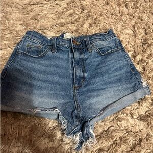 Universal Thread Distressed Medium Blue Denim Shorts